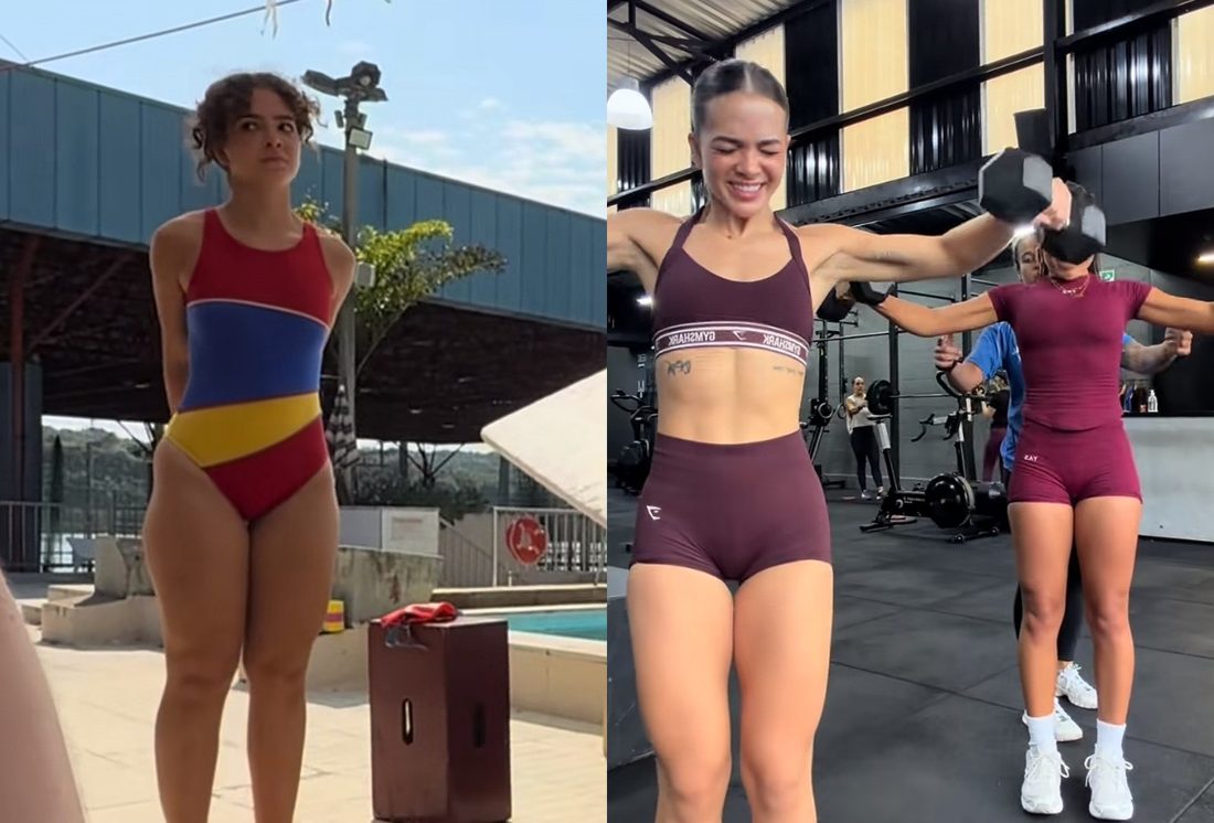 Mel Maia surpreende seguidores com transformação física em vídeo comparativo