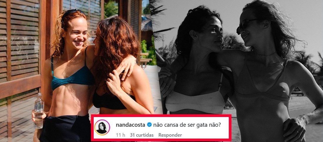 Emilie Rey se despede de Preá, Ceará, ao lado de Nanda Costa e recebe elogios de celebridades