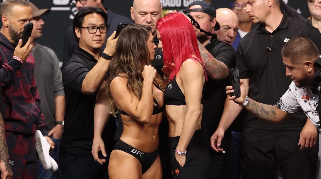 UFC 330: Mackenzie Dern e Gillian Robertson se Encaram em Cerimônia Oficial