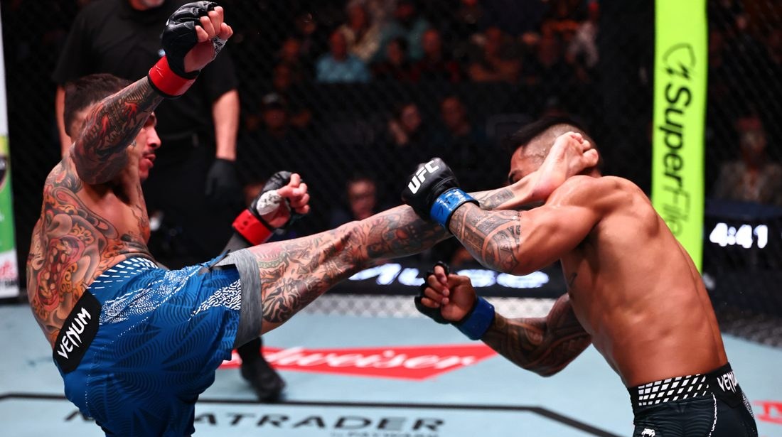 UFC: dupla brasileira perde no card principal enquanto nocautes com chutes marcam a noite