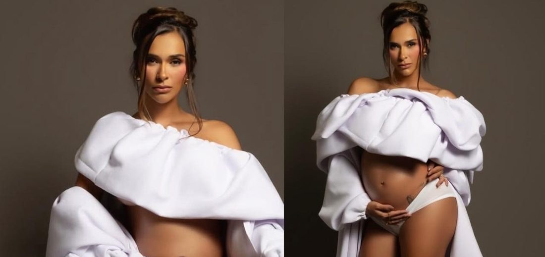 Tainá Militão, grávida de 35 semanas, exibe barriga em ensaio gestante e fala sobre parto na Espanha