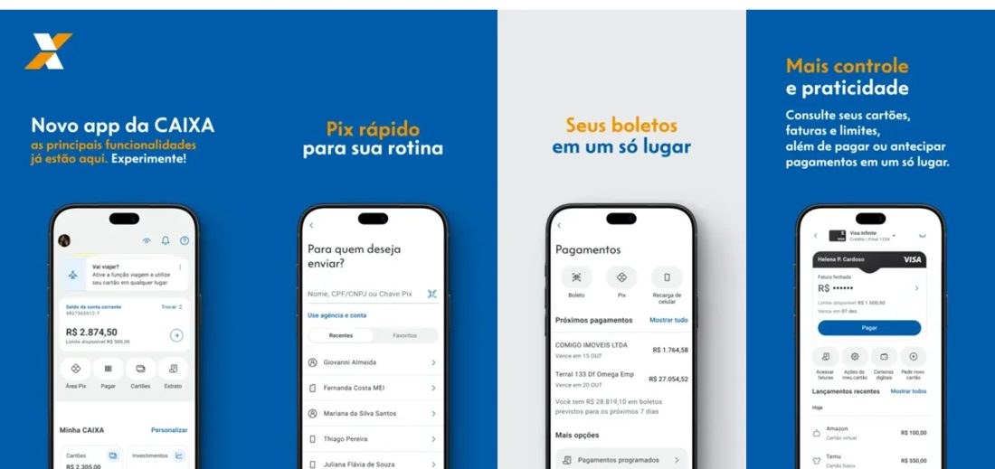 Caixa libera novo aplicativo para iOS com visual repaginado e segurança reforçada