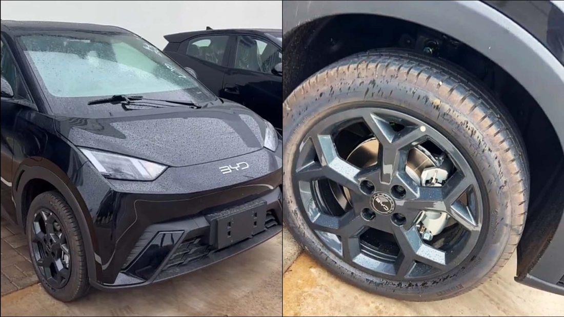 BYD Dolphin Mini 2027 chega às concessionárias brasileiras com rodas pretas, pneus Pirelli mais largos e aerofólio redesenhado