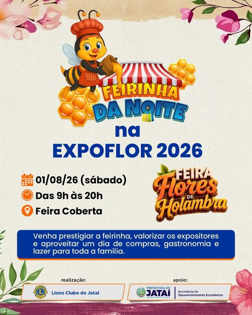 Feirinha da Noite na Expoflor 2026: Compras, Gastronomia e Lazer em Jataí