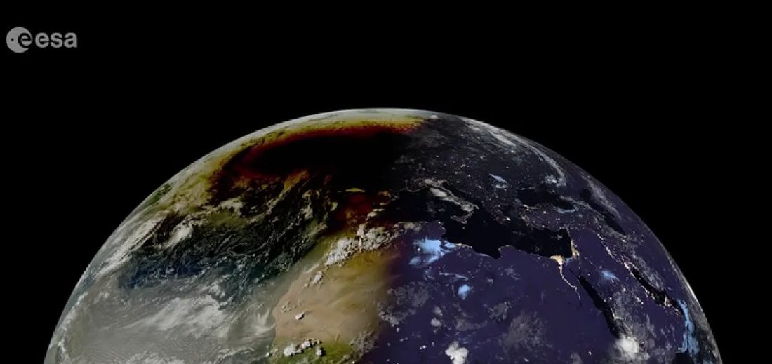 Eclipse solar total visto do espaço: imagens impressionantes dos satélites Meteosat‑12 e GOES‑19