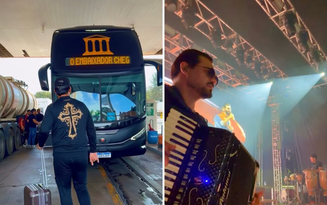 Músico de Gusttavo Lima mostra rotina de estrada em vídeo