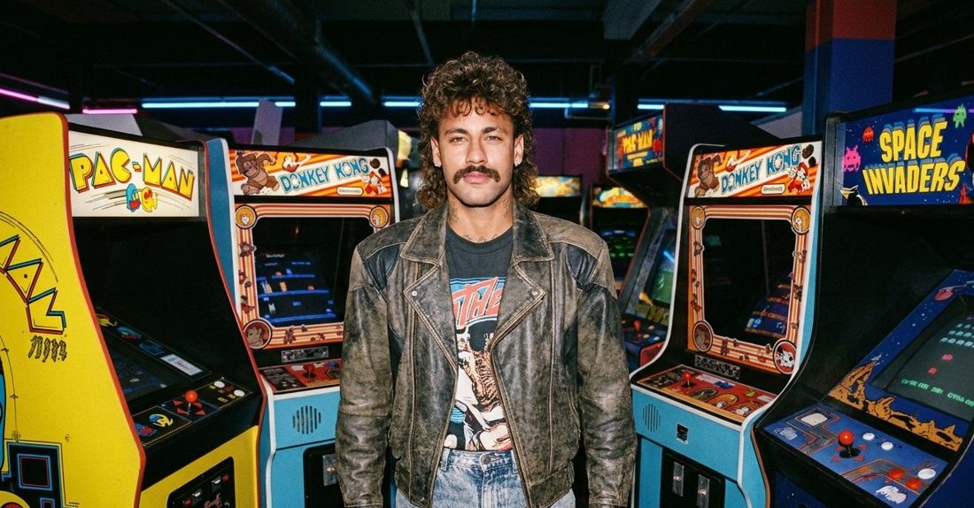 Trend dos anos 80: IA recria jogadores e técnicos em visual vintage nas redes sociais