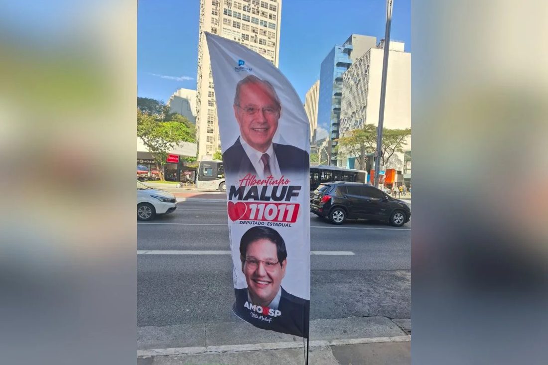 Maluf reaparece em propaganda do PP na Avenida Paulista