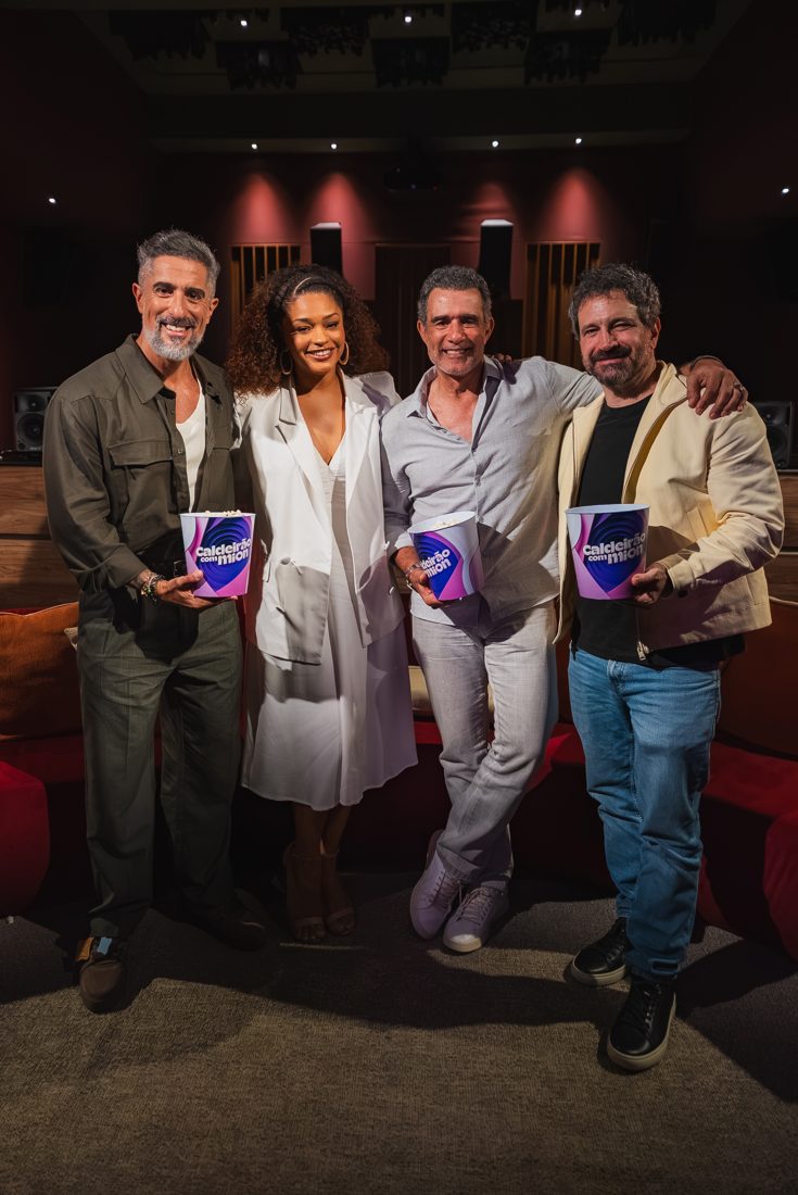 Caco Ciocler, Juliana Alves e Marcos Pasquim revivem o início de carreira no 'Caldeirão com Mion'