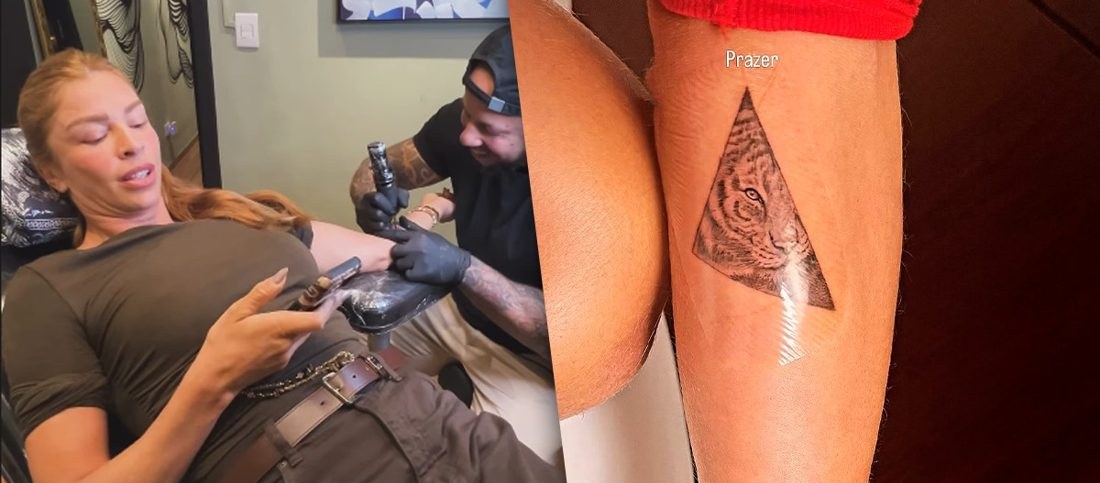 Grazi Massafera Faz Tatuagem de Onça no Braço