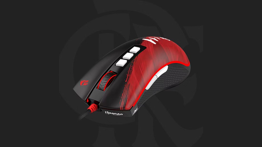 Mouse gamer oficial do Flamengo entra em oferta na Amazon