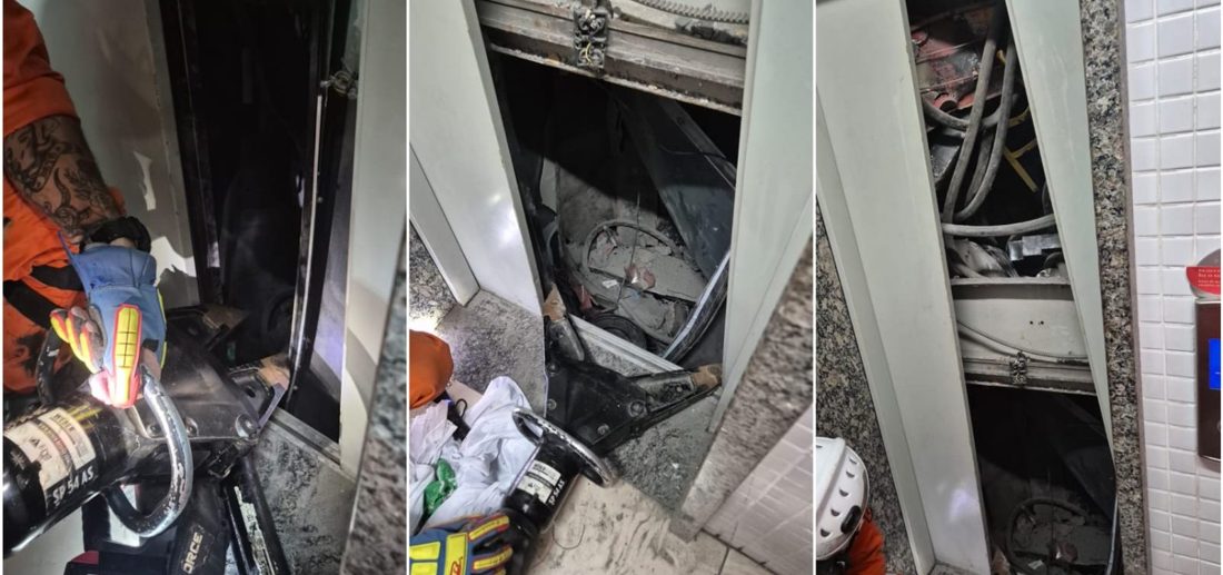 Elevador despenca e deixa pessoa ferida em prédio no Caminho das Árvores, em Salvador
