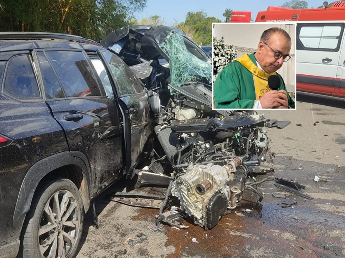 Padre de 71 anos morre e vigário de 80 fica gravemente ferido em acidente na Rodovia Abrão Assed, em Mococa (SP)