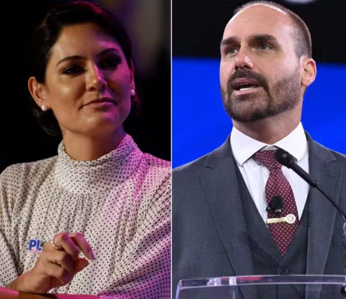 Eduardo Bolsonaro afirma que não protegerá Michelle na disputa ao Senado, diferentemente de Flávio