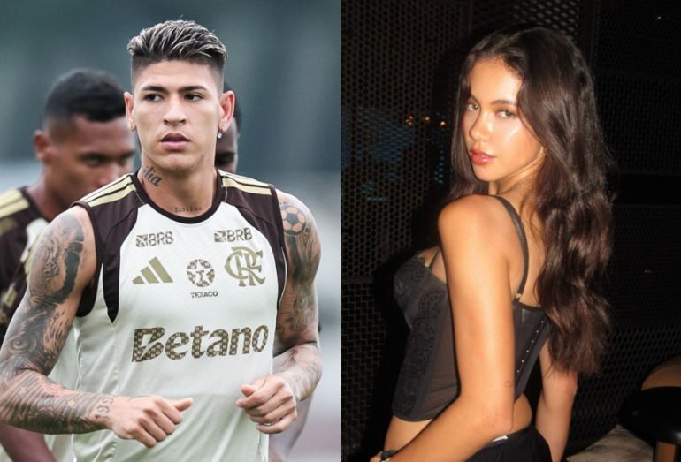 Carrascal, do Flamengo, elogia a modelo brasileira Evellin Nicomedes com a expressão “Cosita bella”