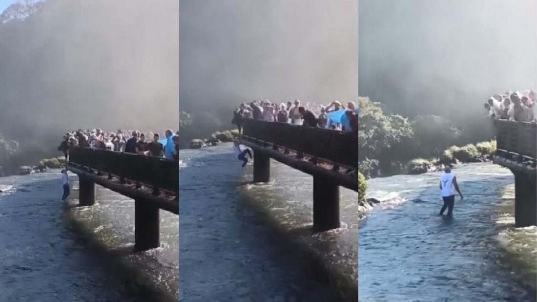Turista multado em quase R$ 8 mil por pular nas Cataratas do Iguaçu para recuperar celular
