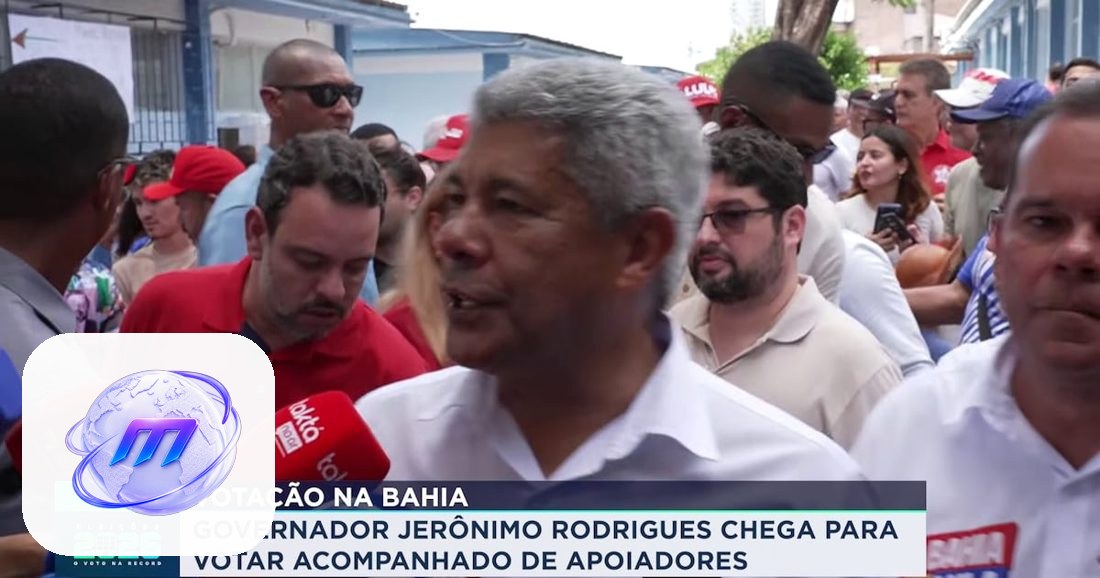 Jerônimo vota em Salvador e diz esperar ampliar votação de Lula na Bahia