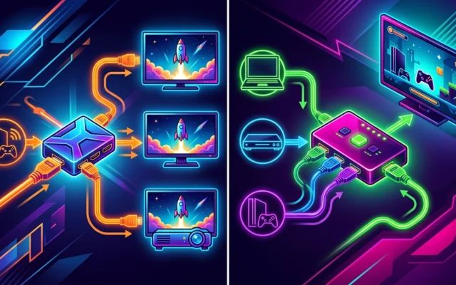 HDMI Switch vs HDMI Splitter: Qual é a Diferença?