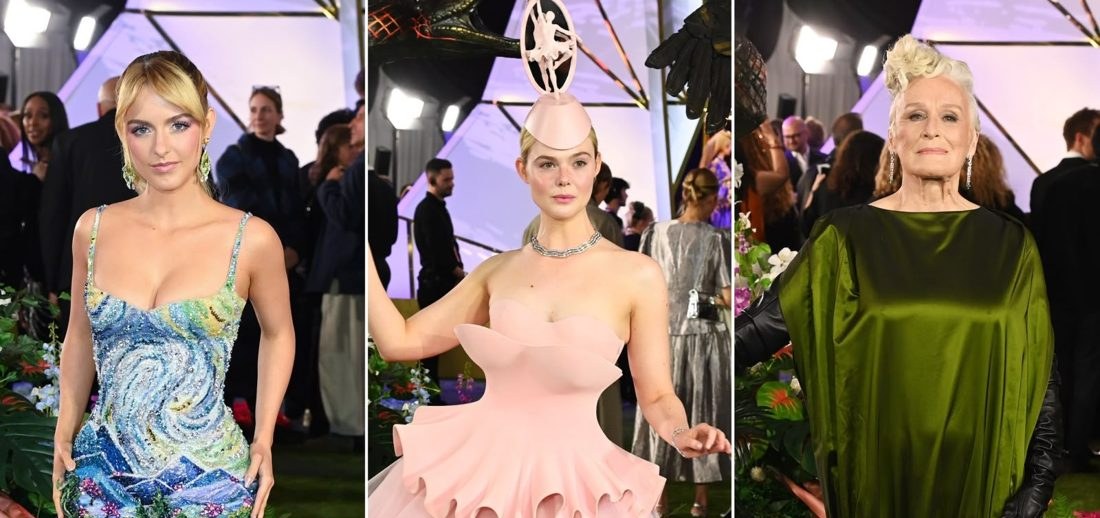 Elle Fanning, Glenn Close e mais famosos apostam em looks ousados em evento do novo 'Jogos Vorazes'