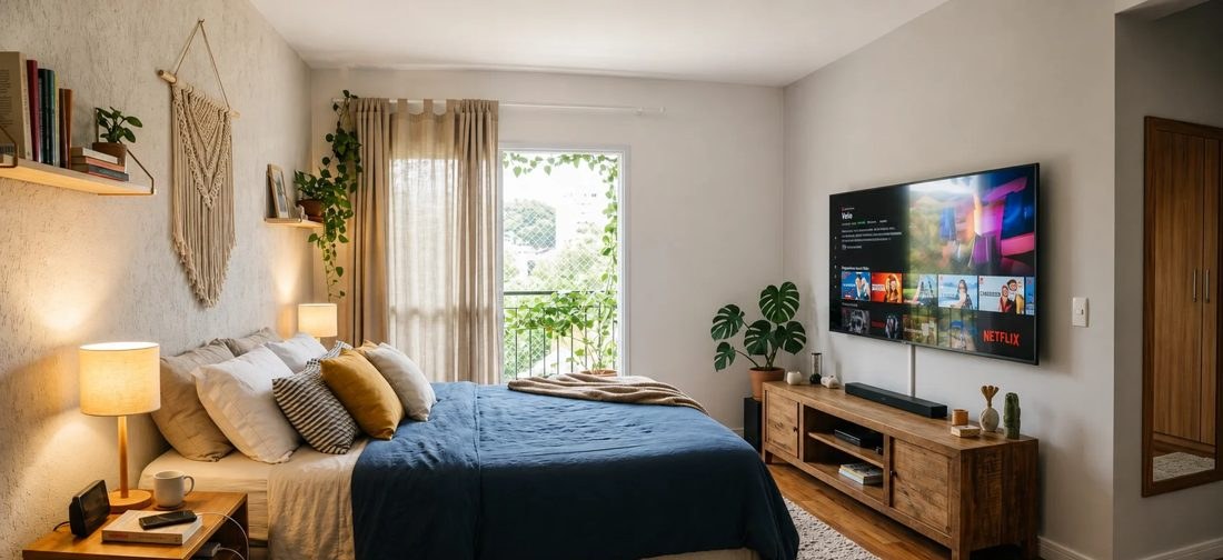 Encontre o Tamanho Perfeito de TV para Seu Quarto: Dicas para Não Errar