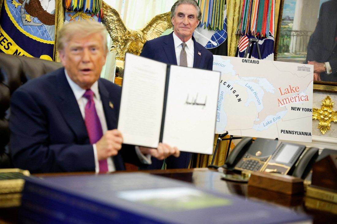 Trump assina decreto que renomeia lago Ontário para lago América e gera controvérsia no Canadá