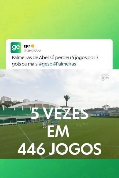 Palmeiras registrou apenas cinco derrotas por três gols ou mais na era Abel Ferreira