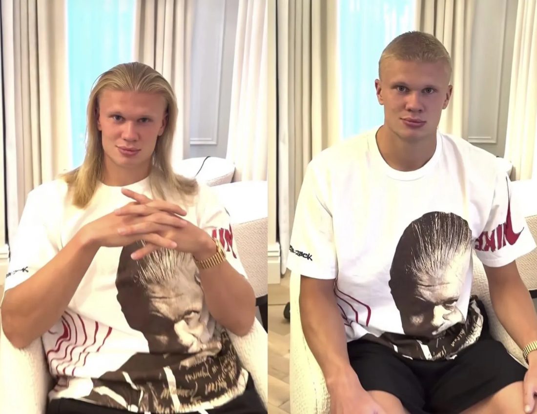 Erling Haaland abandona cabelo comprido e exibe visual curto em seu 200º jogo pelo Manchester City