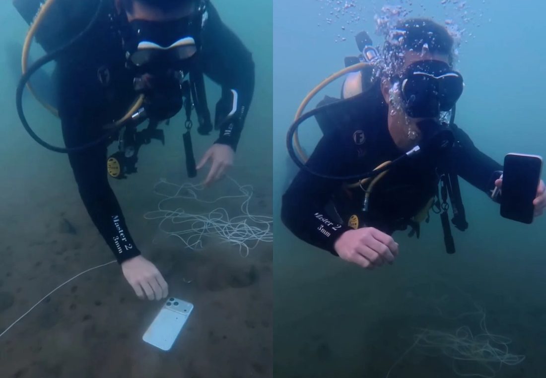 Mergulhadores recuperam celular de até R$ 18,5 mil no Lago de Palmas após duas horas de busca