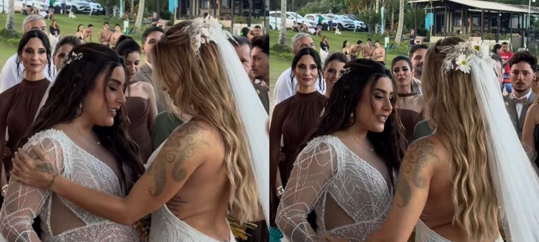 Lauana Prado celebra dois meses de casamento com Tati Dias e relembra cerimônia à beira-mar em Ubatuba