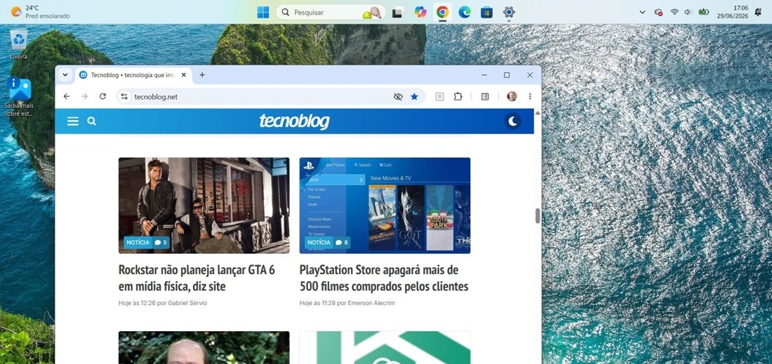 Windows 11 ganha Barra de Tarefas móvel e Menu Iniciar redimensionável; veja como ativar