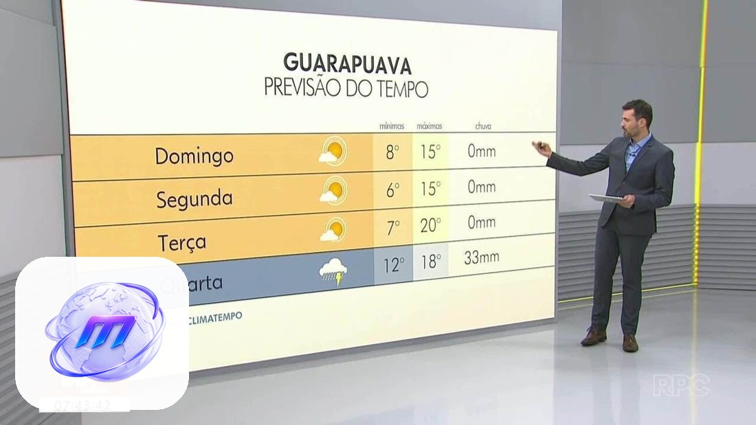 Frio ganha força no Paraná e temperaturas caem neste domingo