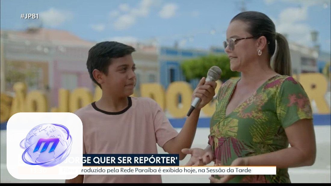 Filme da Paraíba retrata a história de Jorge, menino que sonha ser repórter de TV