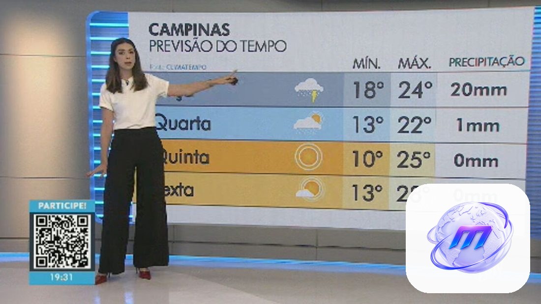 Previsão do tempo indica chuva e queda de temperatura para a região de Campinas