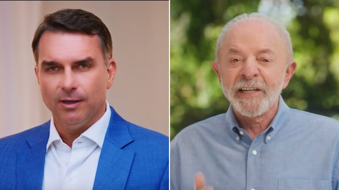 Flávio Bolsonaro promete manutenção de programas sociais enquanto Lula critica cortes do governo Jair Bolsonaro na estreia da campanha televisiva do 2º turno