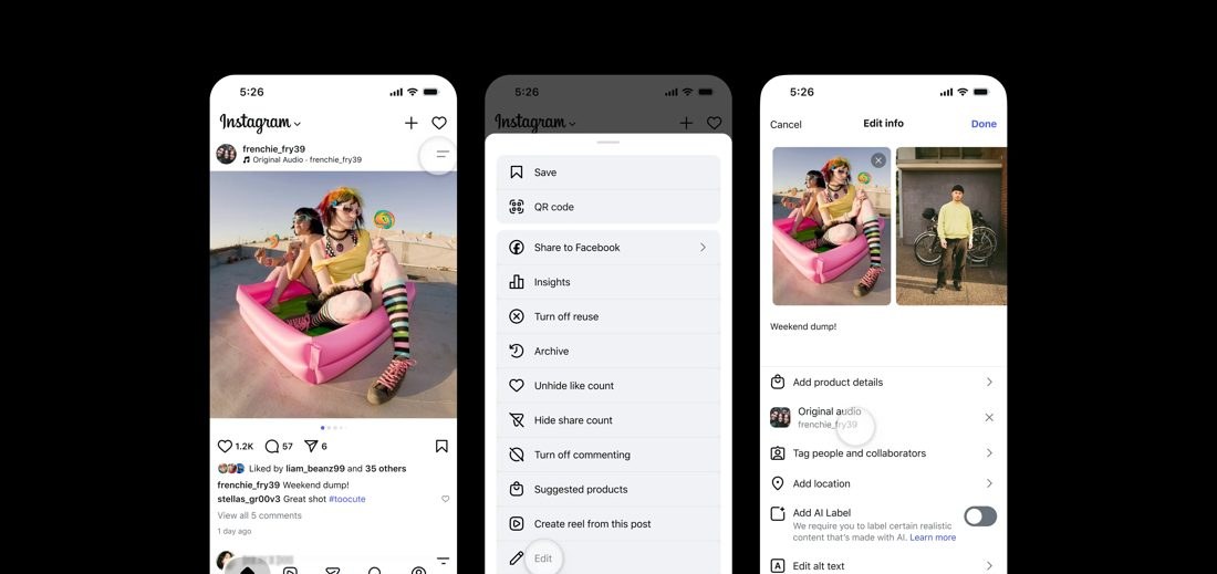 Instagram Lança Recurso para Trocar Música em Posts sem Deletá-los