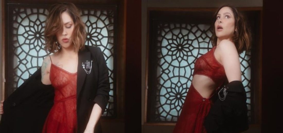 Pitty desfila em vestido vermelho semitransparente e recebe elogios: “Dama de vermelho”