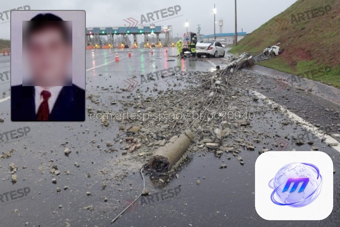 Empresário de 59 anos morre ao perder controle do carro e colidir com poste na Rodovia Assis Chateaubriand, em Indiana (SP)