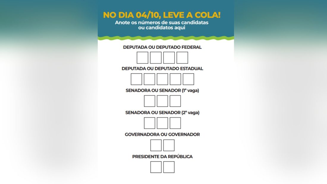 Cola eleitoral: ordem de votação na urna eletrônica e como usar a 'colinha' no primeiro turno (04/10)
