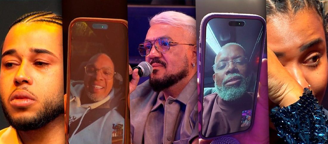 Belo emociona cantores do Pagode ao ligar para Périques e Rodriguinho durante ensaios do Festival Estrelas da Casa
