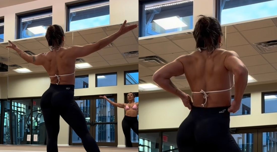 Luiza Caldi exibe costas musculosas em ensaio na academia Bem‑humorada e reforça preparação da Vila Isabel para o Carnaval 2027