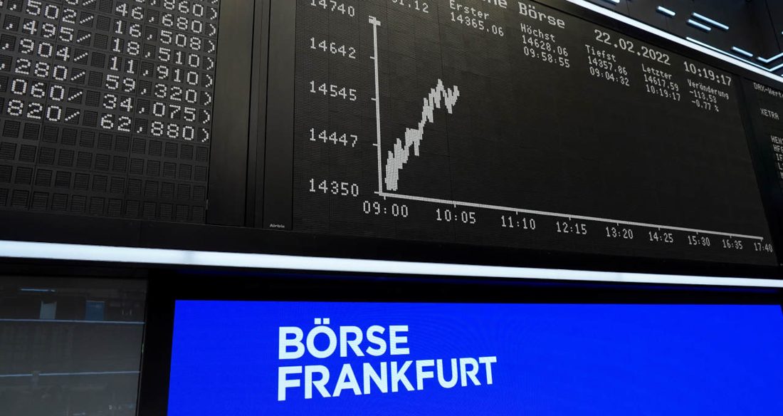 Bolsas europeias caem com temores sobre IA e petróleo próximo a US$110