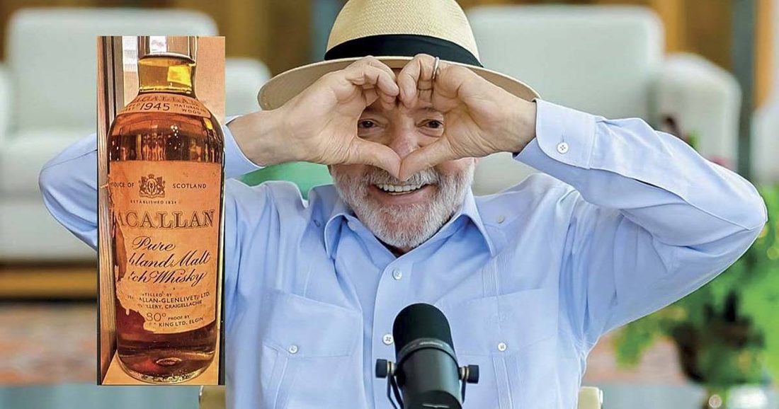 Defesa de Flávio pede investigação de Lula após revelação de uísque de R$ 500 mil enviado por Vorcaro