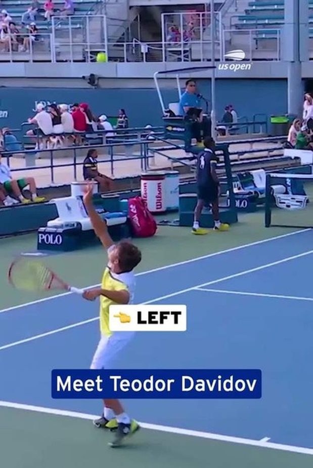 Jovem ambidestro surpreende no US Open Junior ao sacar com as duas mãos