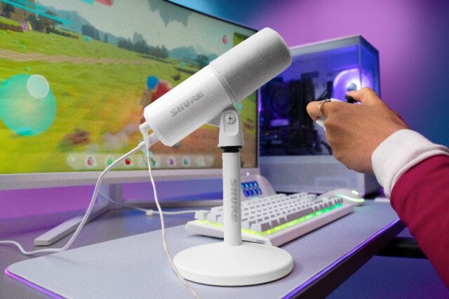 Shure apresenta o MV6 Gen 2, microfone USB gamer com nivelamento automático e redução de ruído ajustável