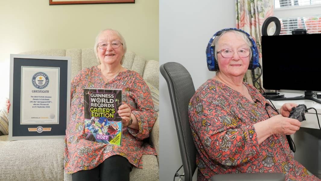 Avó de 78 anos que faz transmissões de Fortnite agora detém um recorde mundial