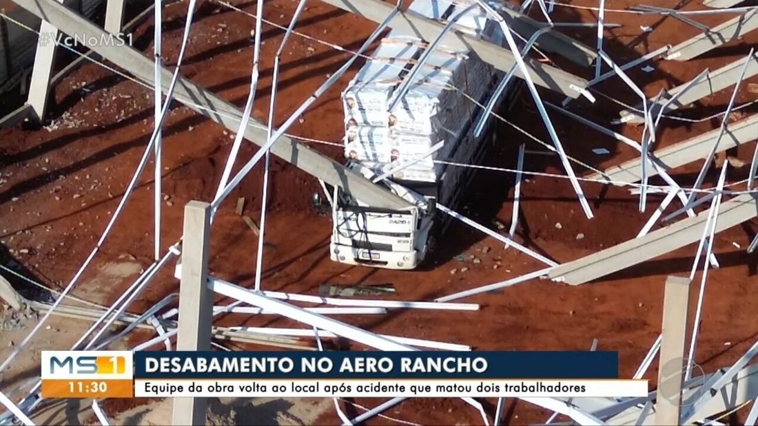 Equipe retorna à obra de supermercado em MS após acidente que matou dois trabalhadores