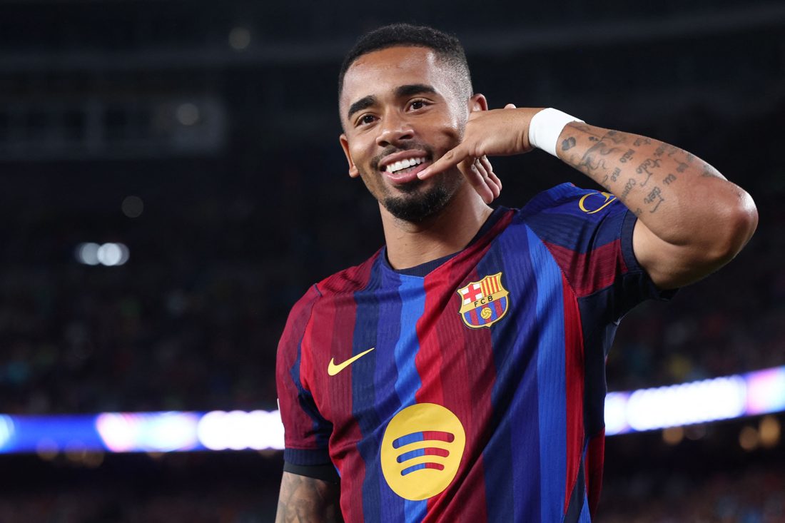 Gabriel Jesus ganha 1,2 milhão de seguidores após chegada ao Barcelona