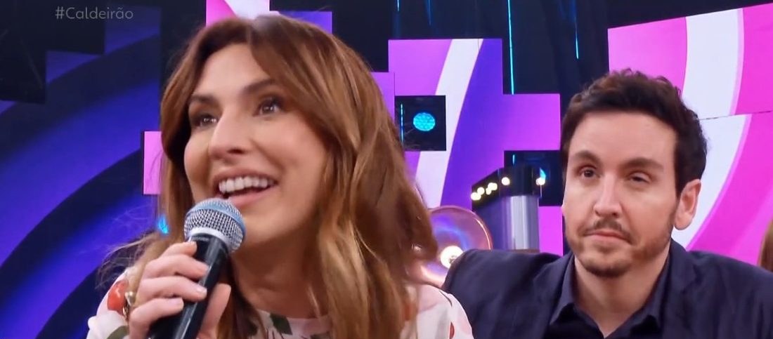 Fernanda Paes Leme revive adolescência ao lado do elenco de Sandy & Junior no Caldeirão