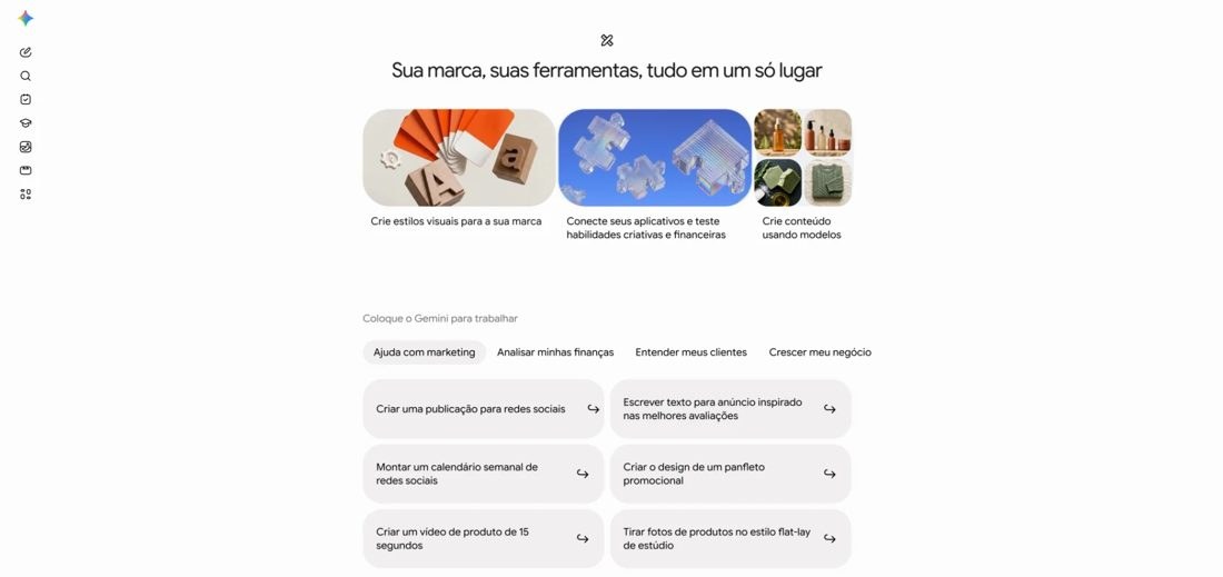 Gemini ganha pacote de recursos para ajudar quem tem o próprio negócio