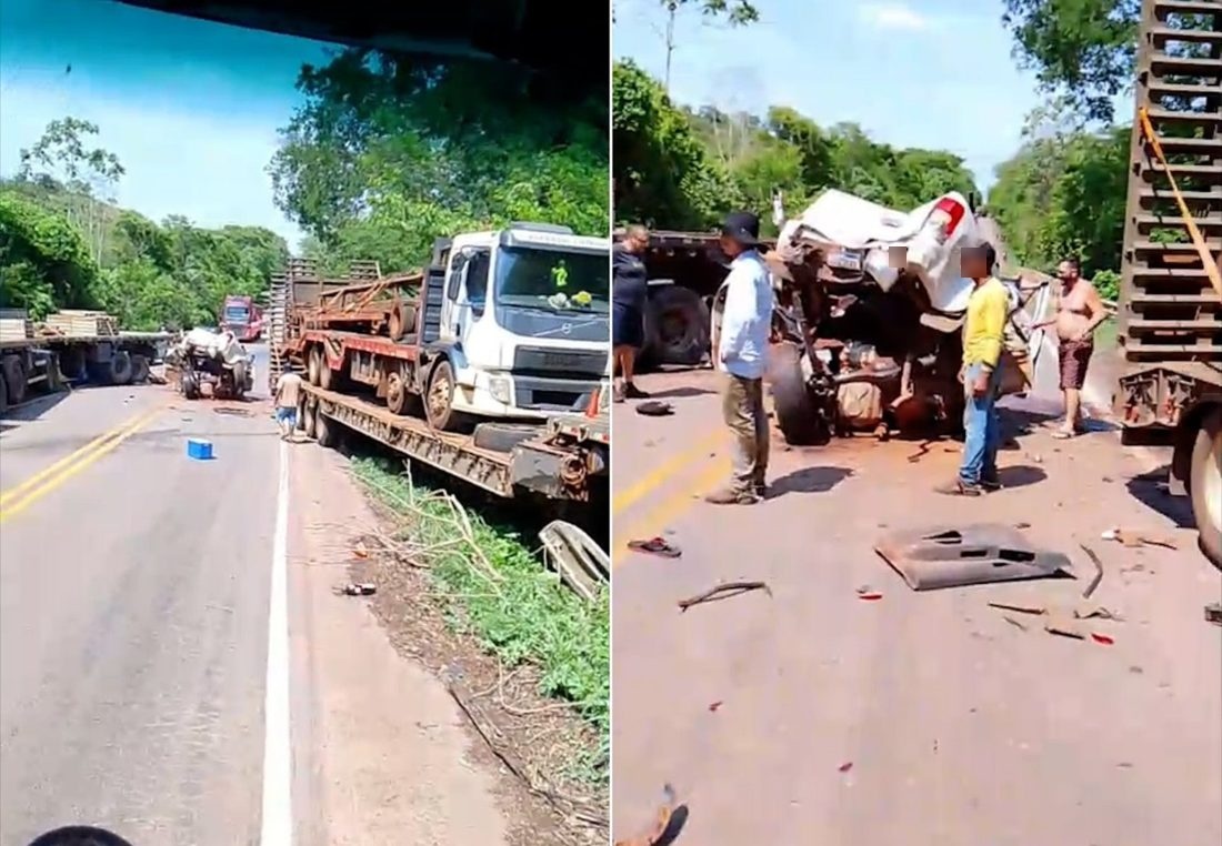 Acidente na BR-153 em Paraíso do Tocantins deixa criança morta e três feridos após colisão entre dois caminhões e uma caminhonete